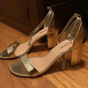 Justfab gold heels